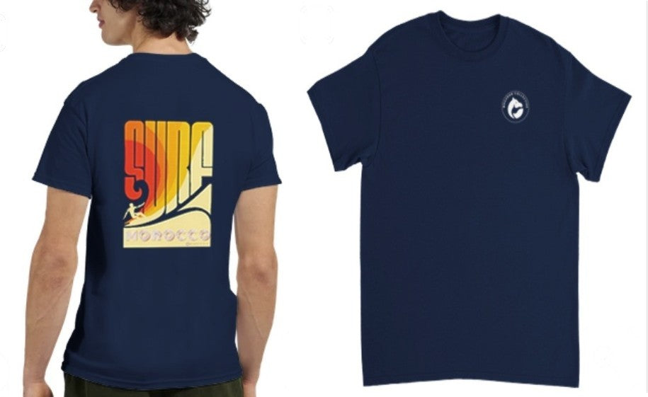 Bladi Series -Heavyweight Unisex Crewneck T-shirt |Surf Morocco -Dark 2Sides