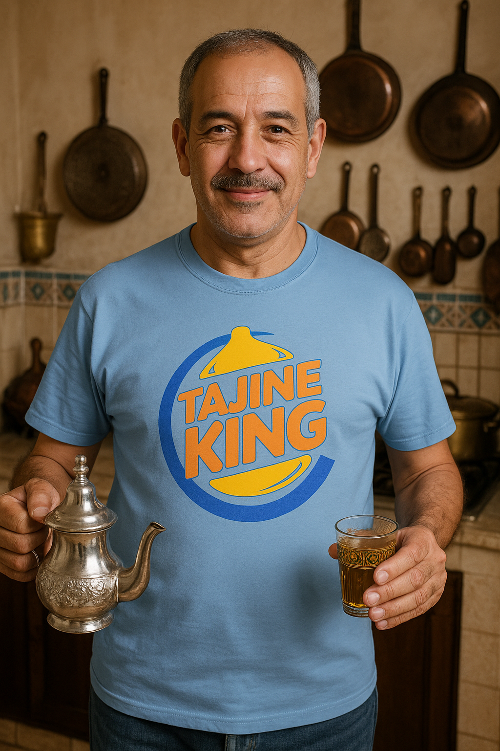 Bladi Series - Unisex Crewneck T-shirt | Morocco - Funny - Tajine King