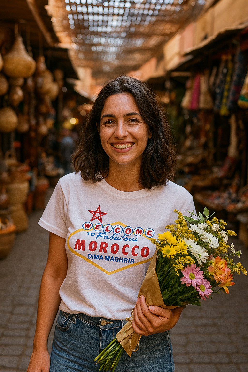 Bladi Series - Heavyweight Unisex Crewneck T-shirt | Morocco - Timeless