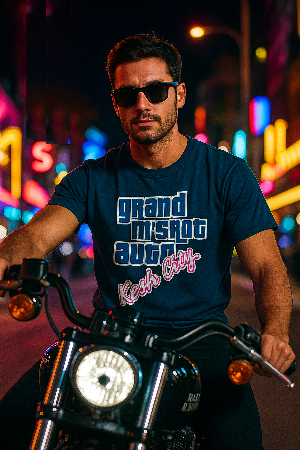 Bladi Series -Heavyweight Unisex Crewneck T-shirt | Morocco - GTA Dark