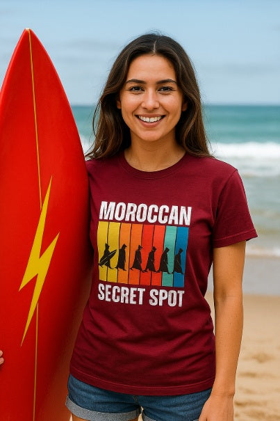 Bladi Series -Heavyweight Unisex Crewneck T-shirt | Morocco - Secret Spot Dark